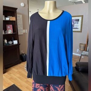 Alfani colorblock long sleeves sweater-size XL